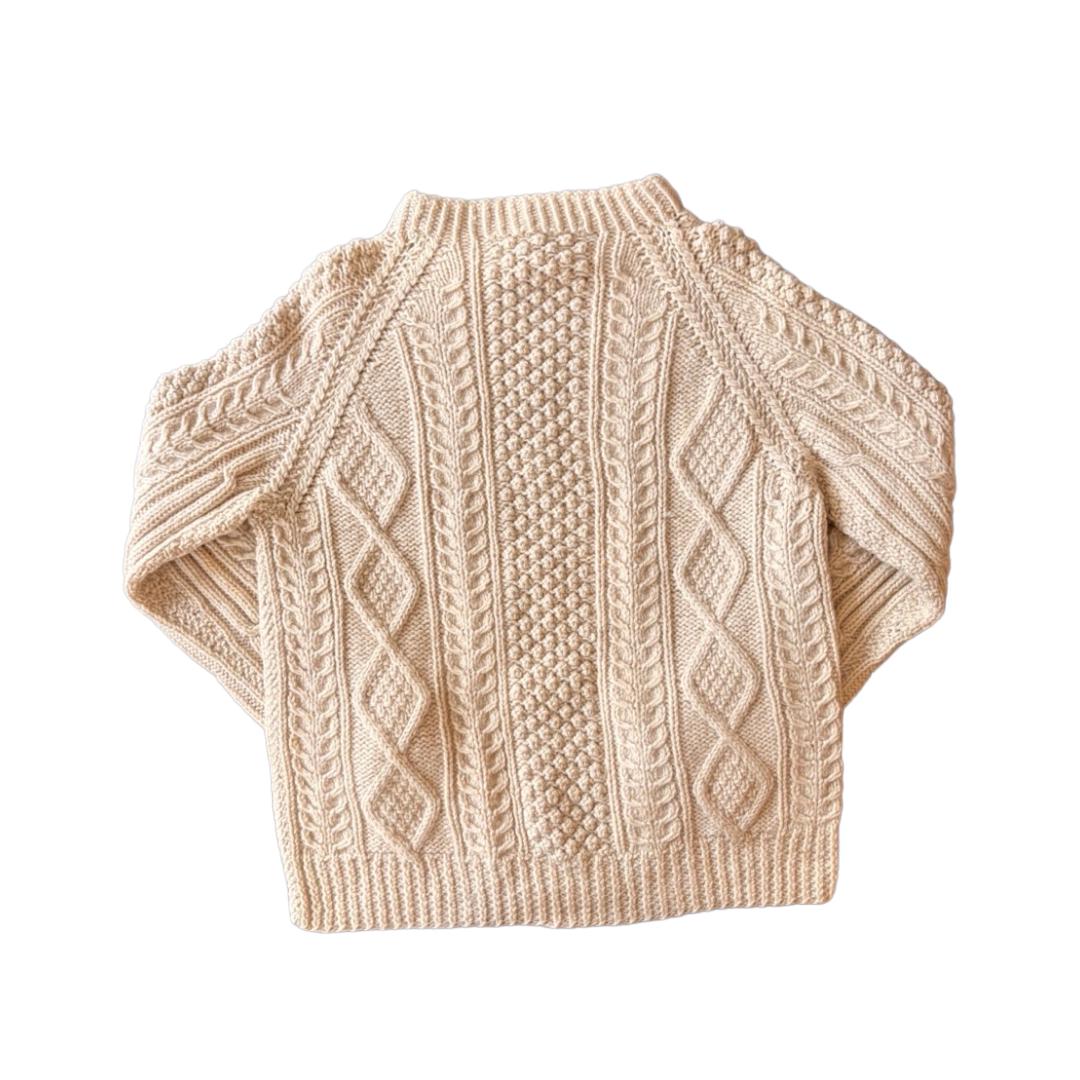 Scottish Cable Hand Knit Wool Sweater