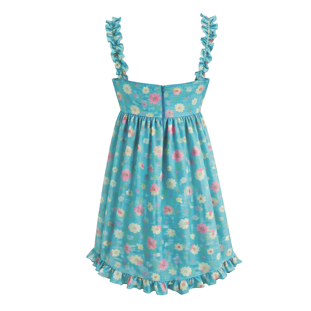 Betsey Johnson Floral Chiffon Dress