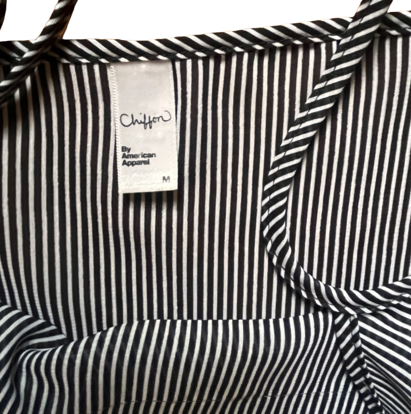 Stripped Chiffon Sheer Tank