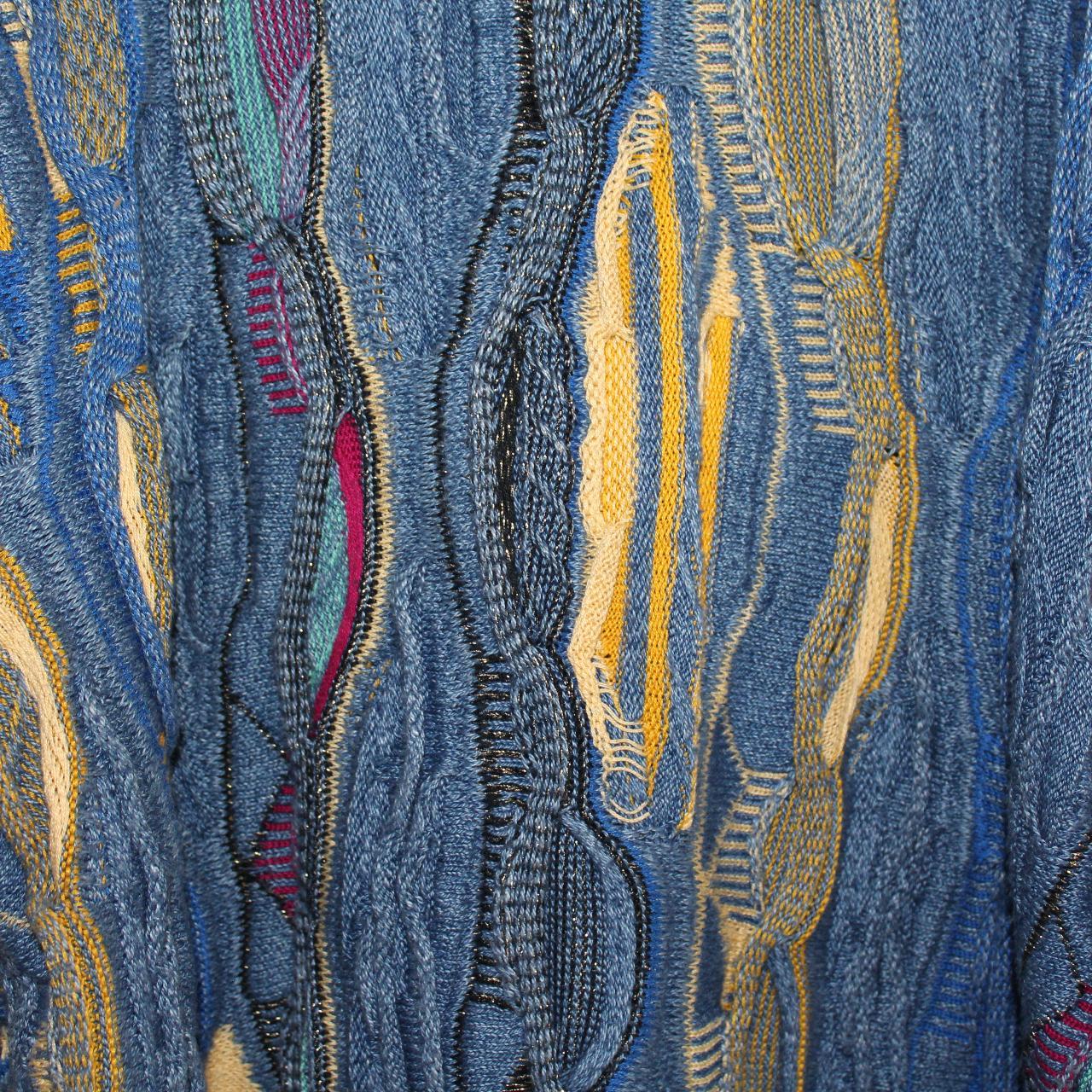 COOGI Blues 3D Knit Collared Sweater