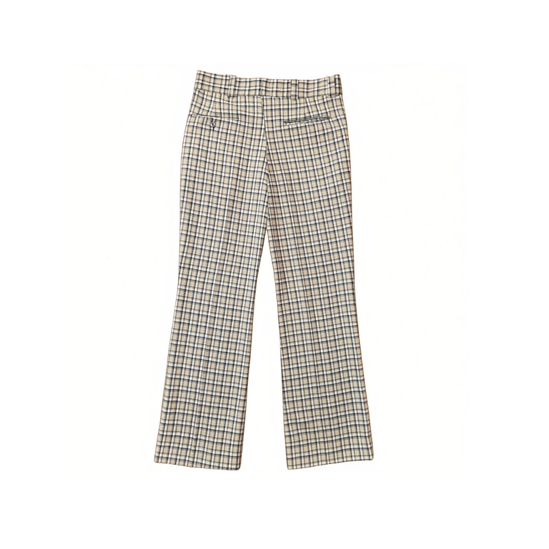 Plaid Grandpa Straight-Leg Pants