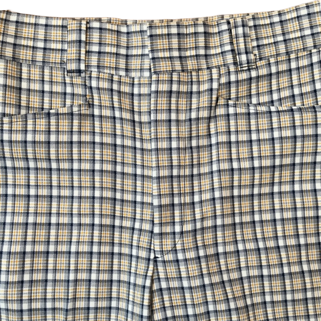 Plaid Grandpa Straight-Leg Pants