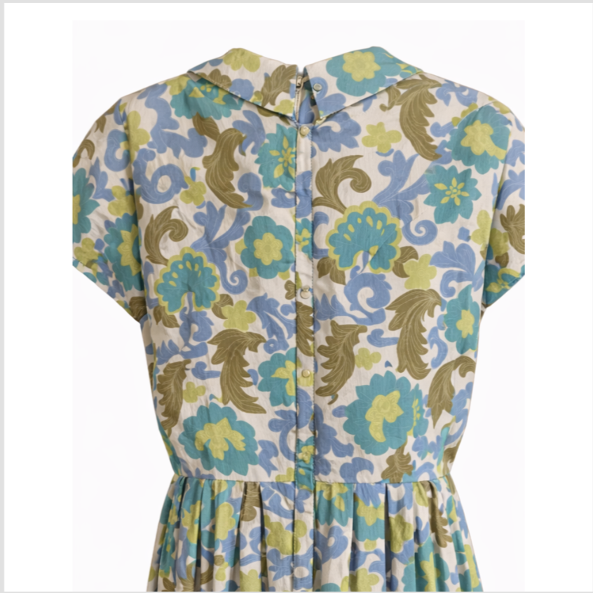 Tucker-Grossman Floral Pleated Dress