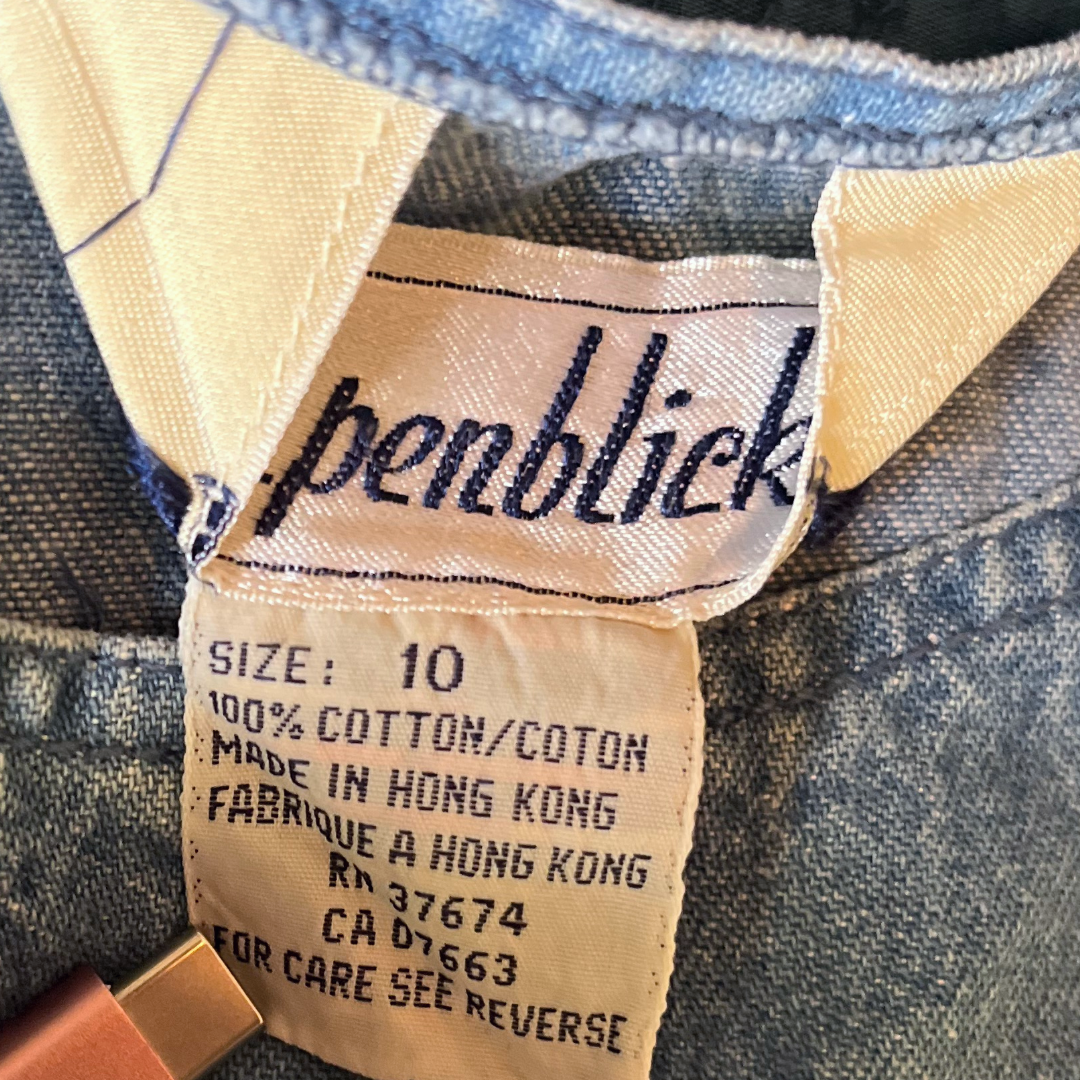 Sleeveless Denim Tiered Mini-Dress