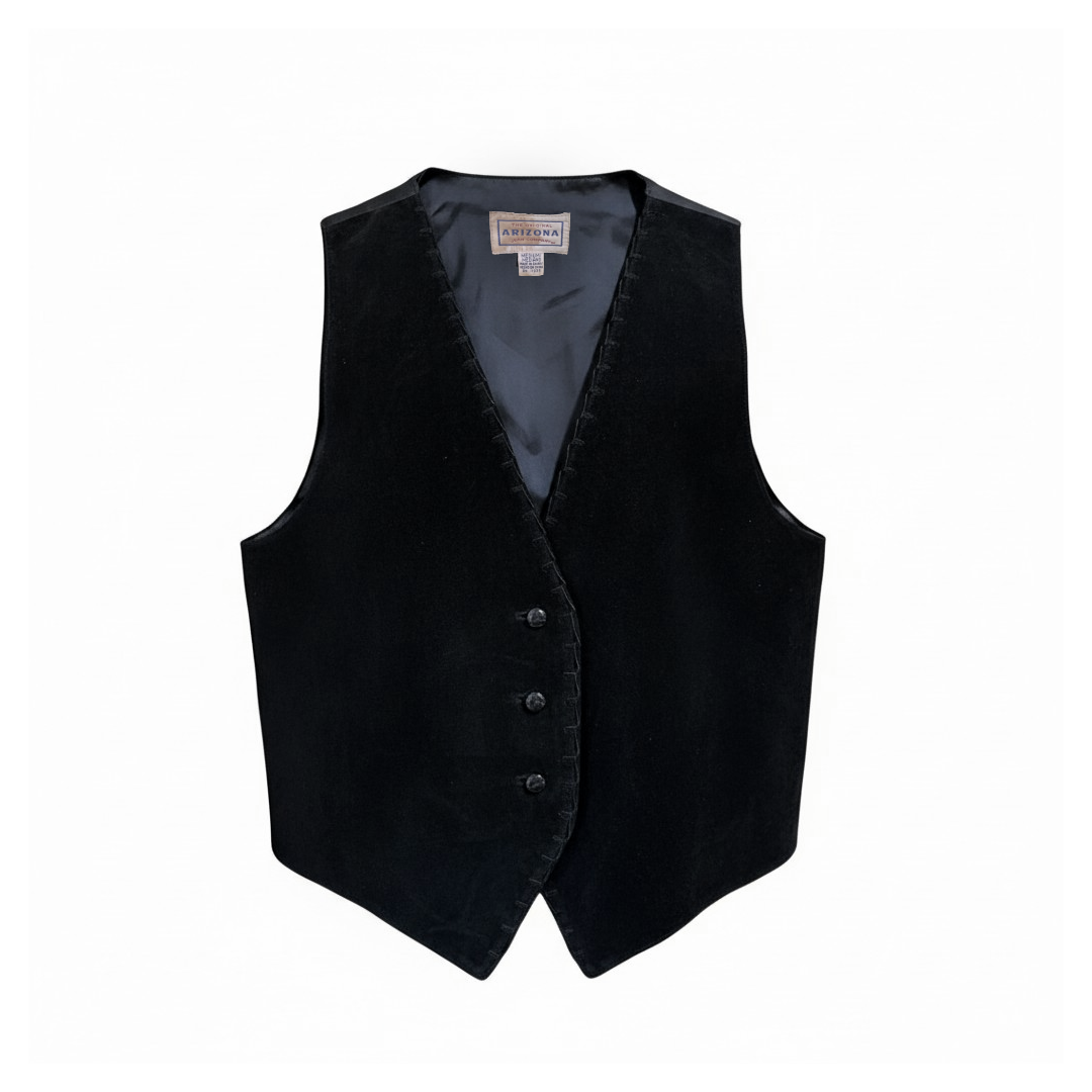 Arizona Jeans Co Black Leather Vest