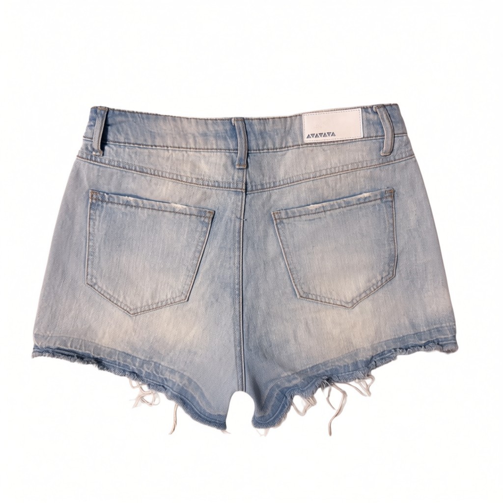 Distressed Y2K Cut Off Jean Shorts