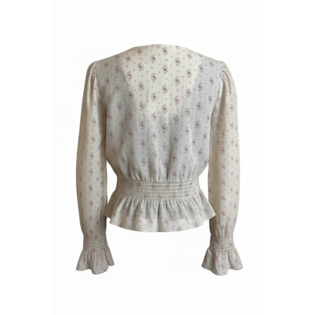 Sweet Baby Jane Floral Cottagecore Blouse