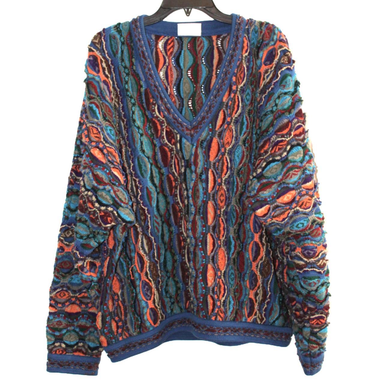 COOGI 3D Knit V Neck sweater