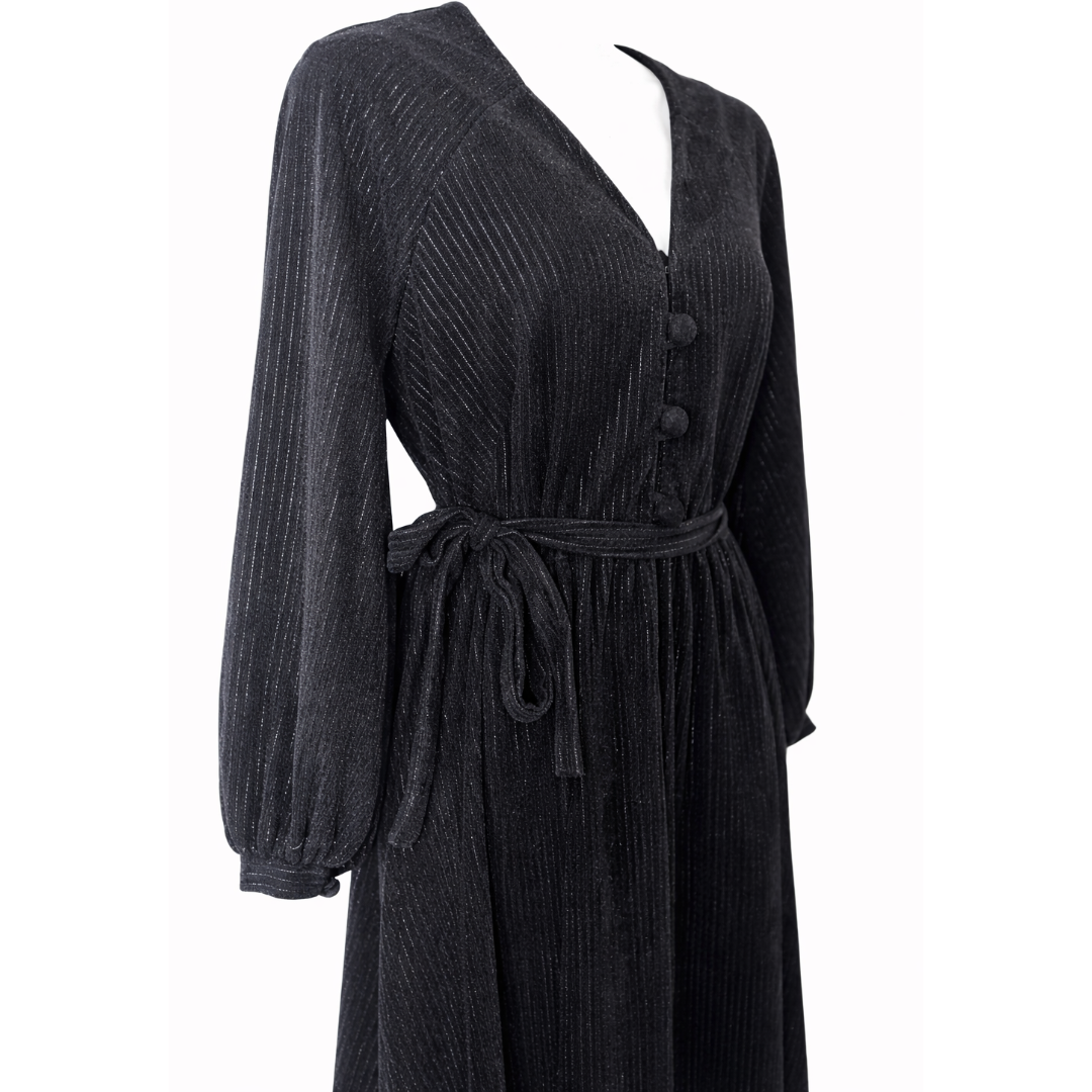 Vanity Fair Metallic Pinstripe Dress