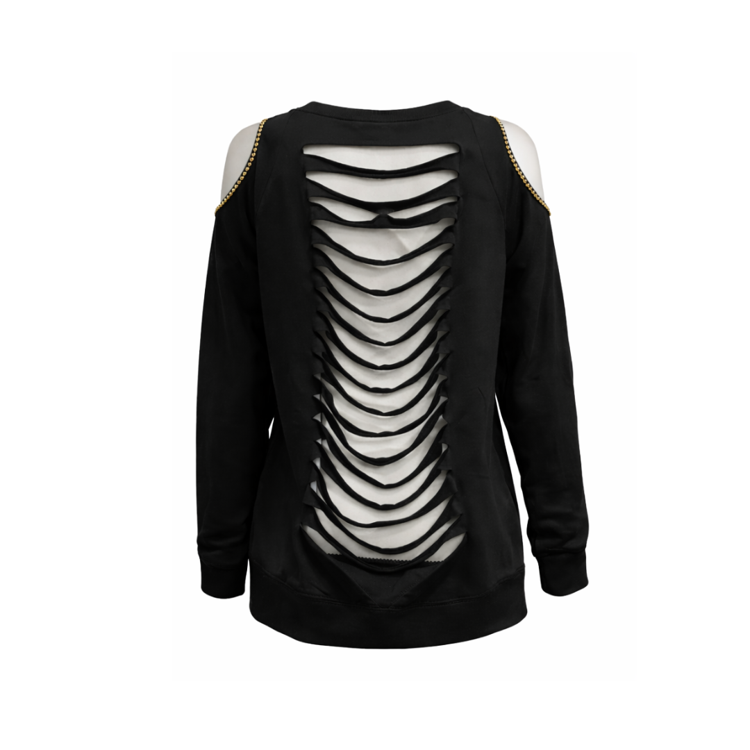 Guess Studded Cold Shoulder Sweater 