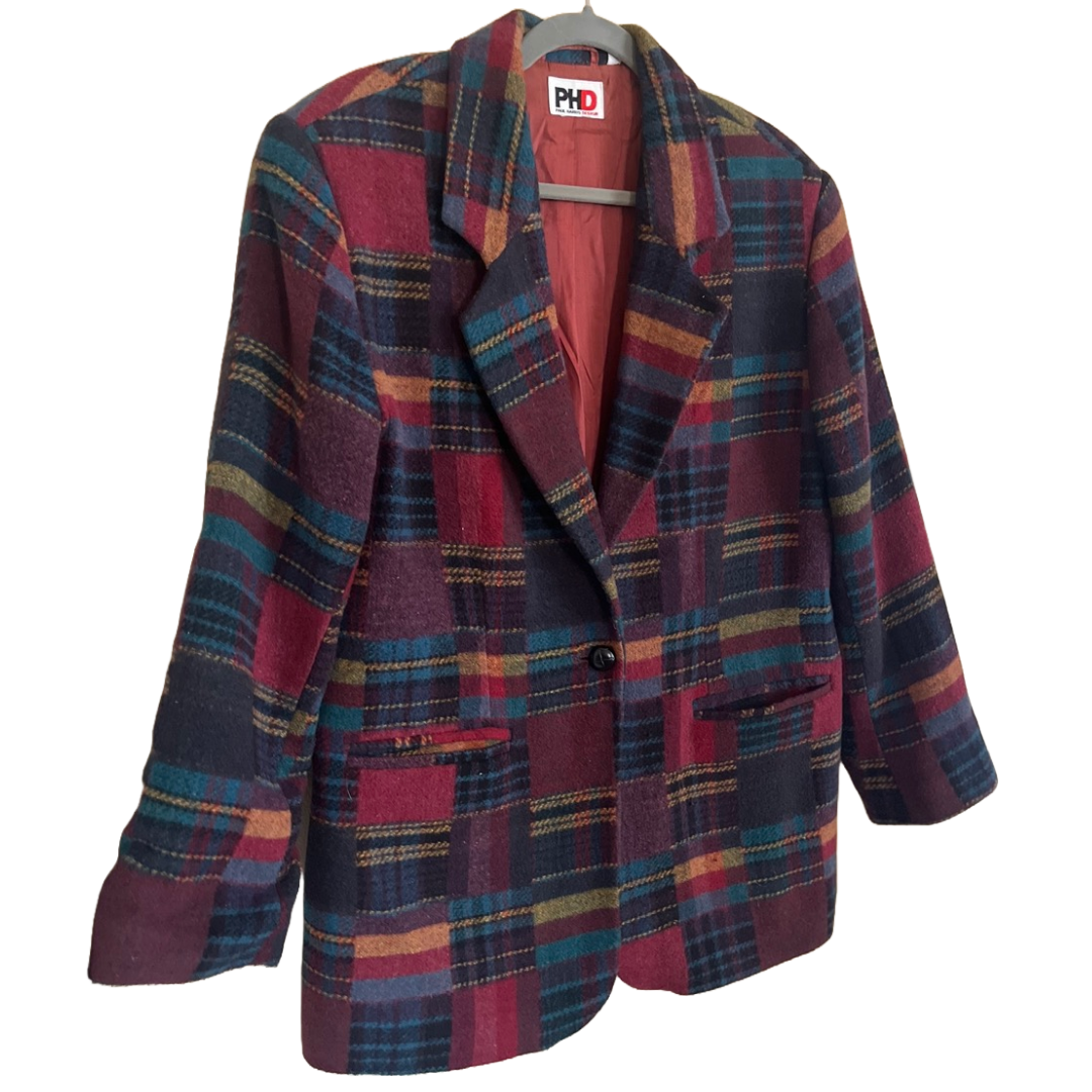 PHD Plaid Wool Blazer