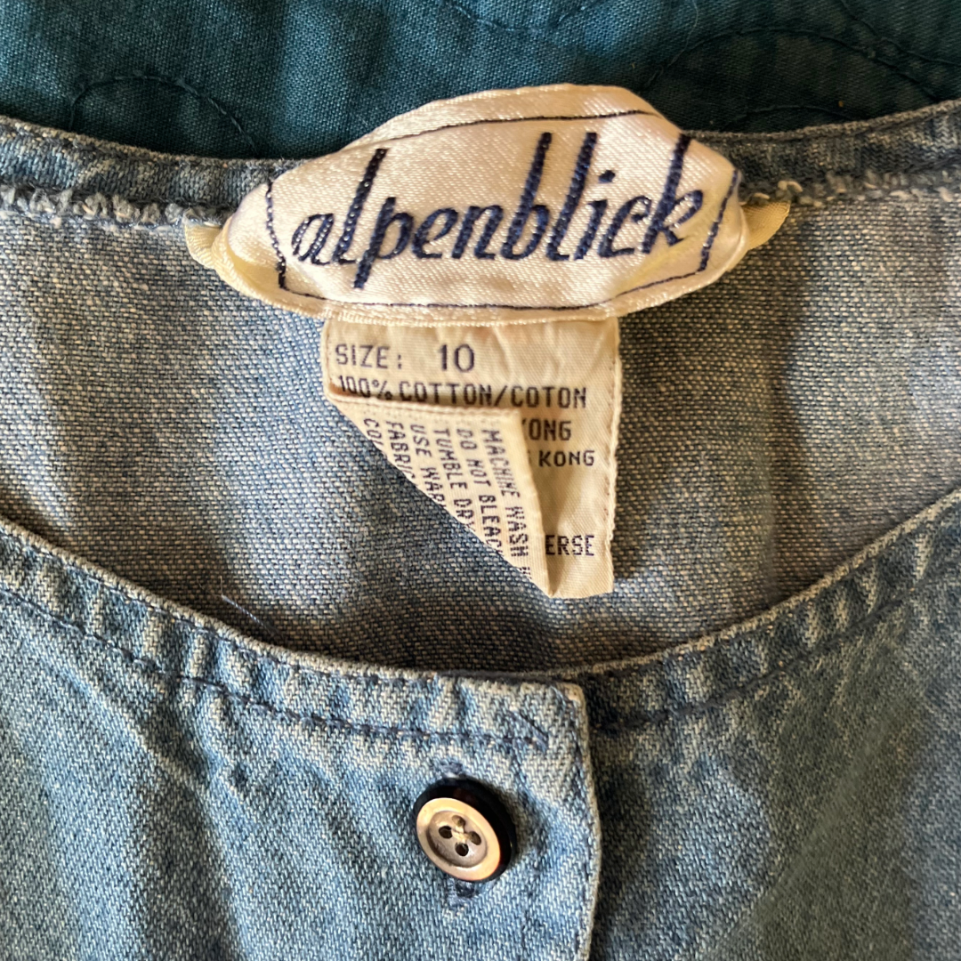 Sleeveless Denim Tiered Mini-Dress