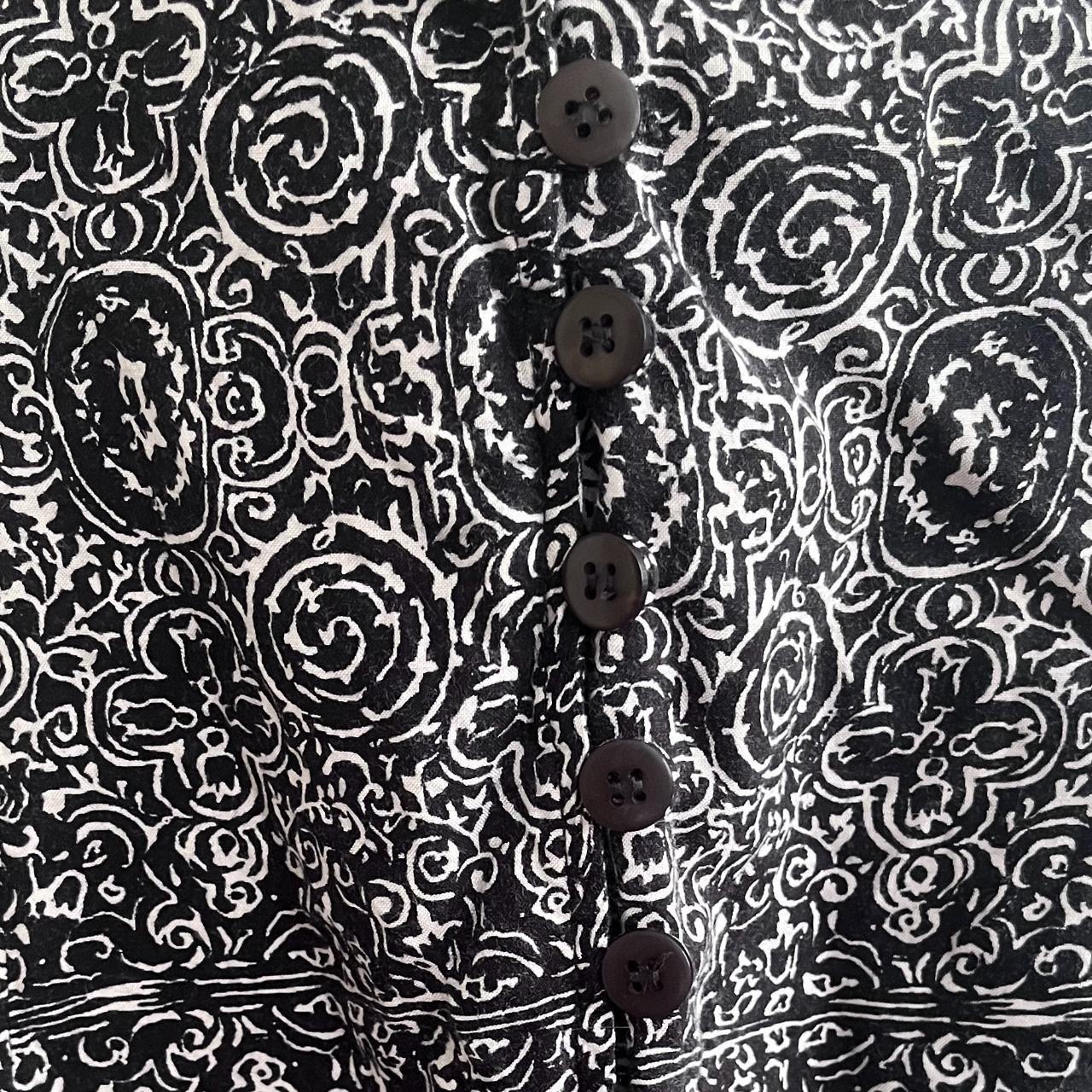  Paisley Baroque Print Button-Front Midi Skirt