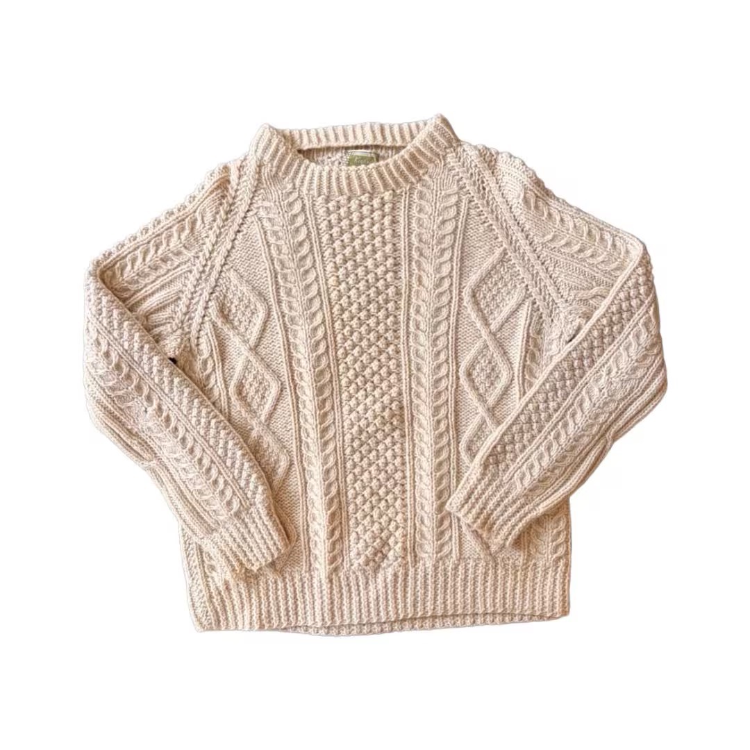 Scottish Cable Hand Knit Wool Sweater