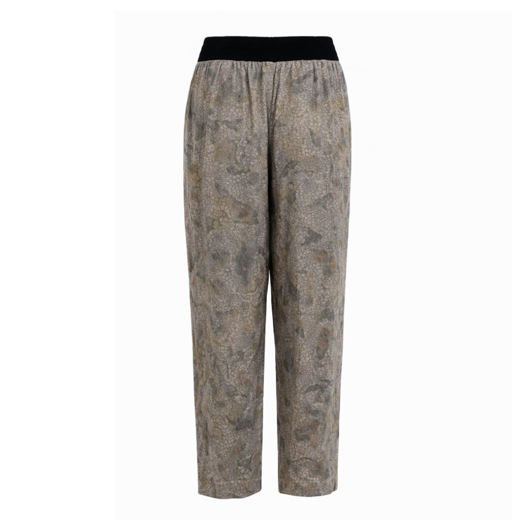 Alligator Print Wide Leg Trousers 
