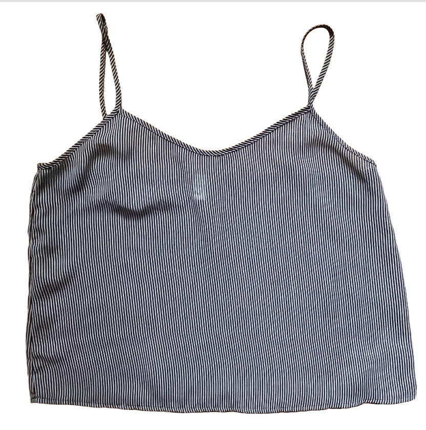 Stripped Chiffon Sheer Tank