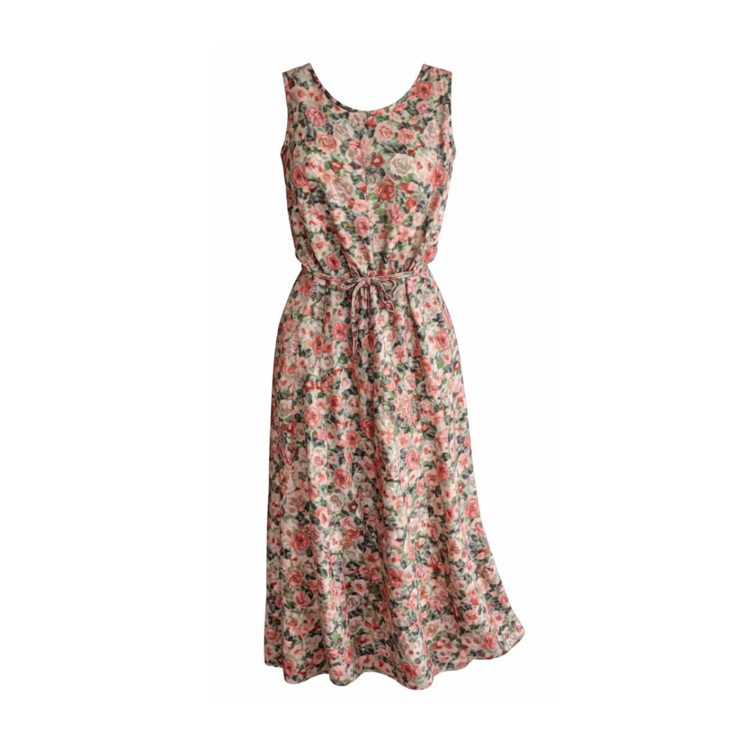 S. Roberts Floral Button-Down Sleeveless Dress