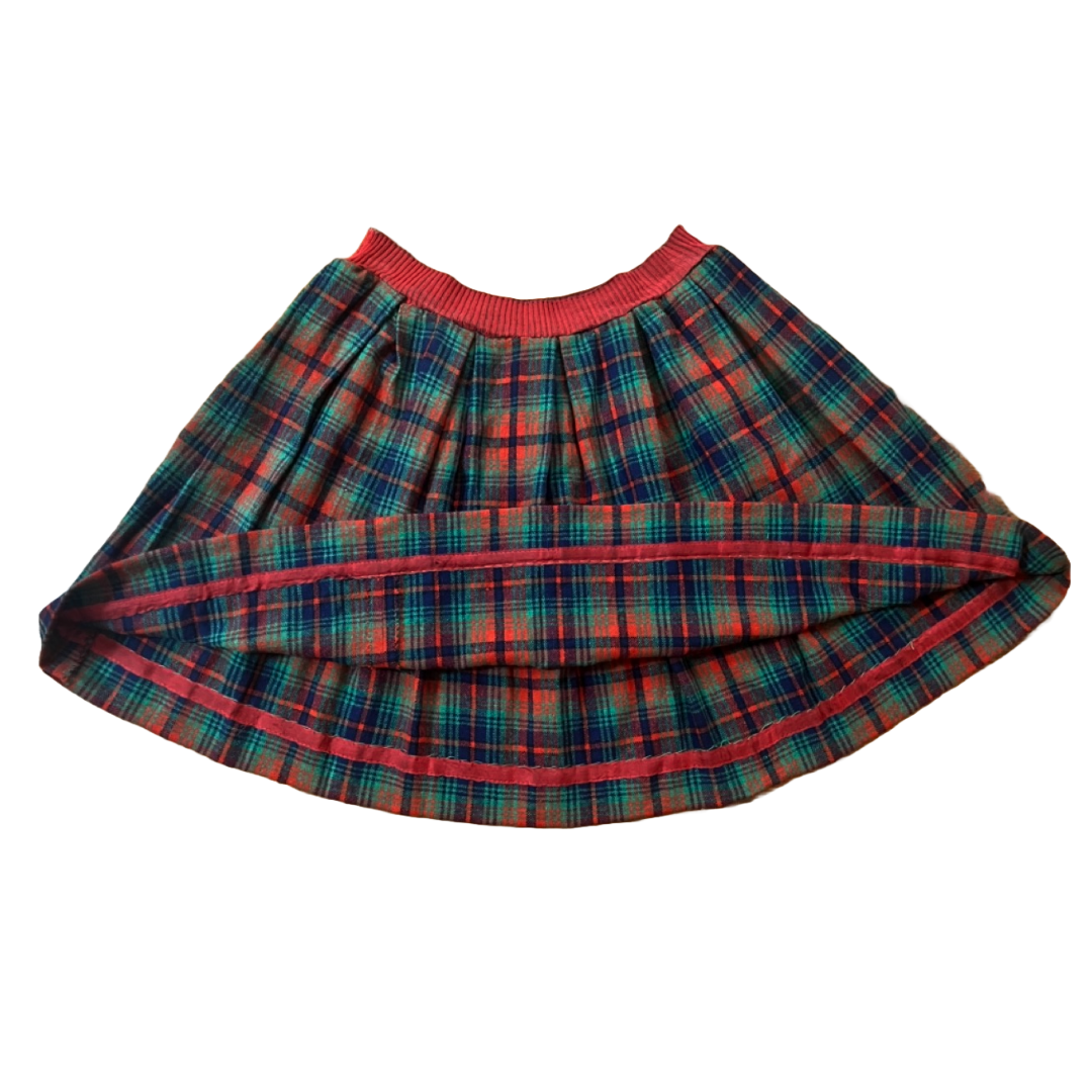 Tartan Plaid Wool Mini Skirt
