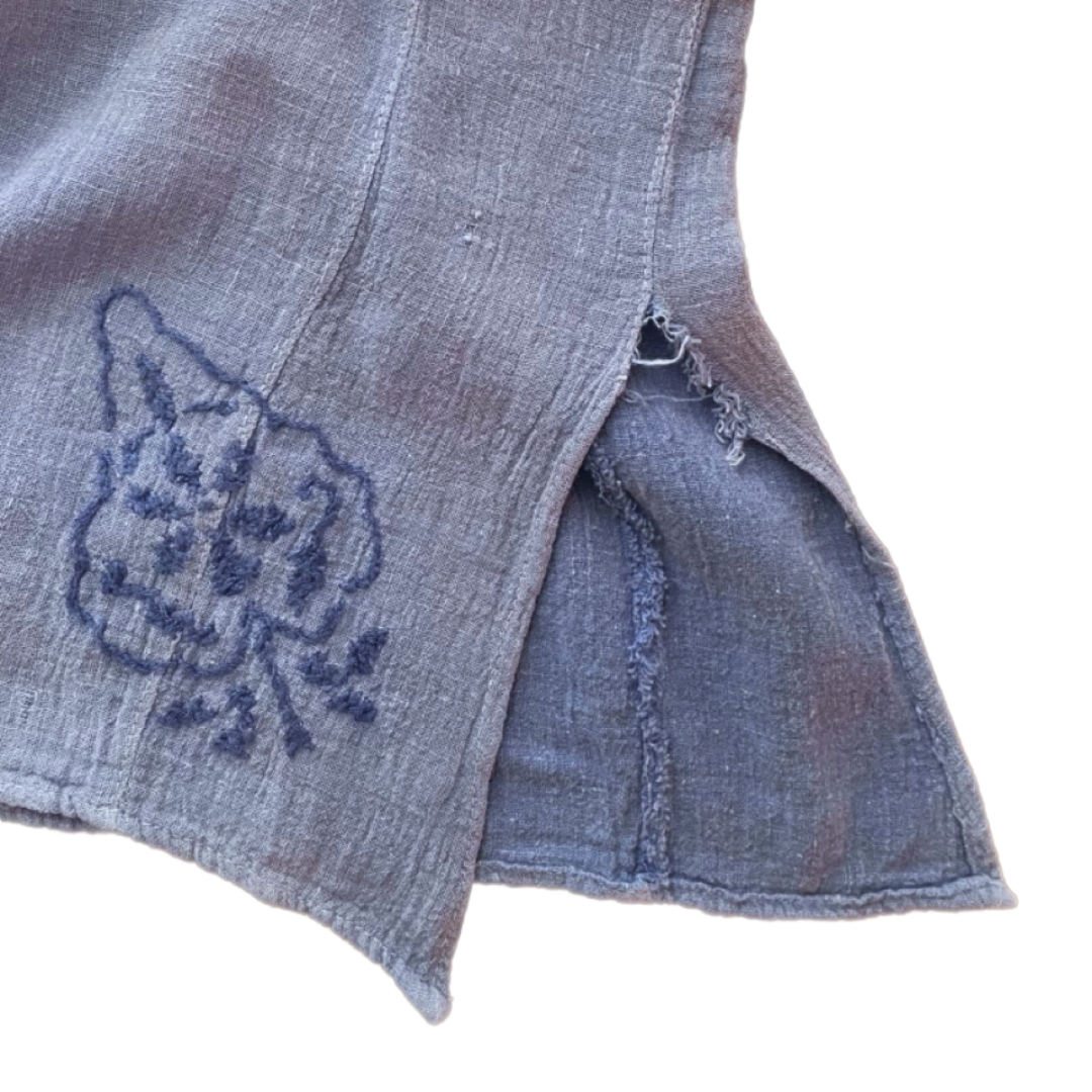 Geeta Embroidered Cotton Gauze Tunic Top