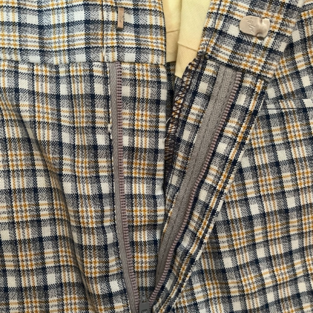 Plaid Grandpa Straight-Leg Pants