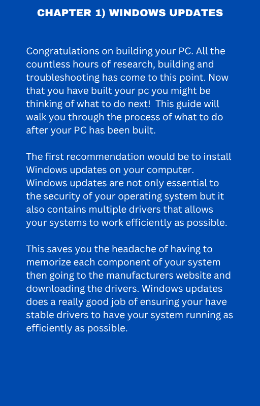 POST Build PC Care Guide