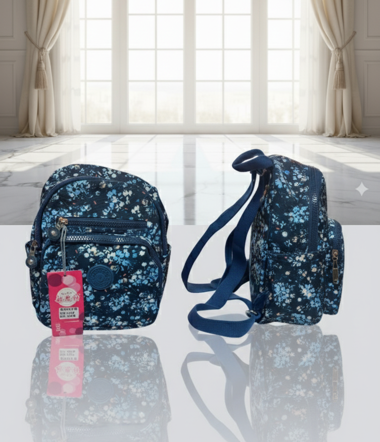 COD: 073 Mochila floral azul
