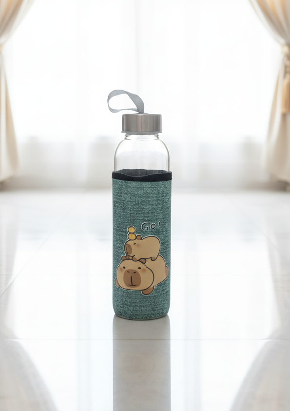 COD: 058 Botella de agua con funda CAPIBARA