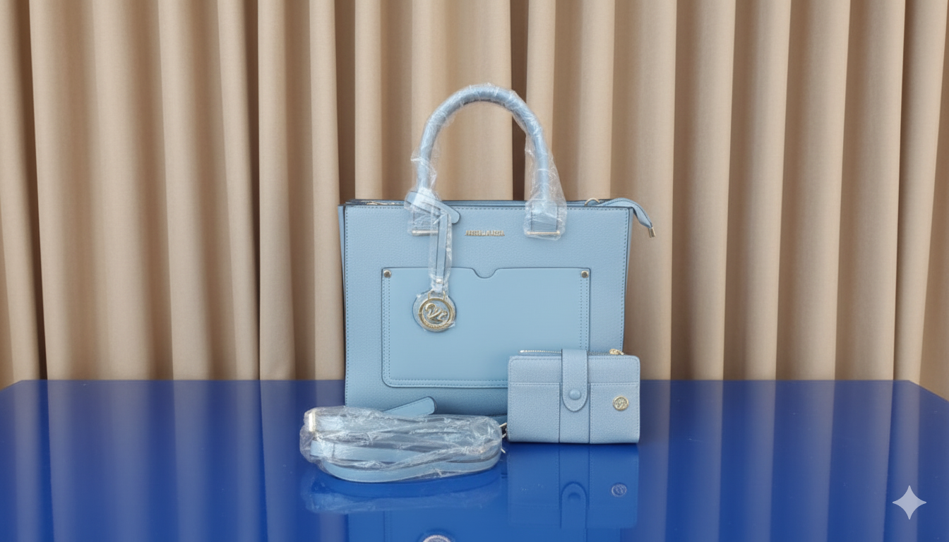 COD: 030 Bolso de mano azul con monedero Ardilla Roja