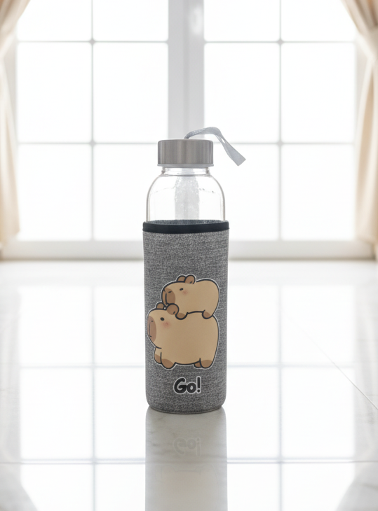 COD: 058 Botella de agua con funda CAPIBARA