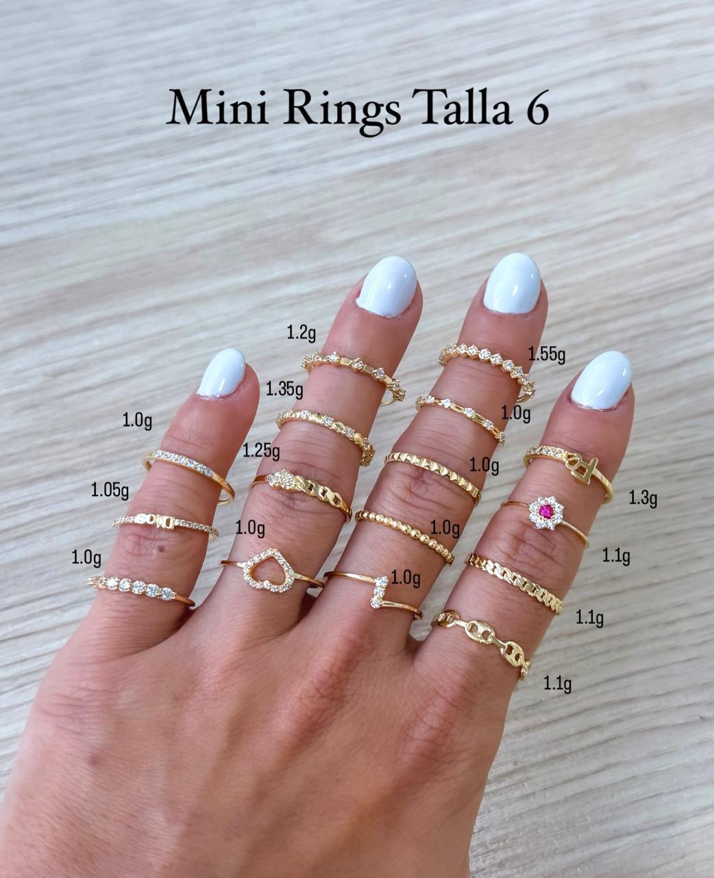 Mini anillos talla 6