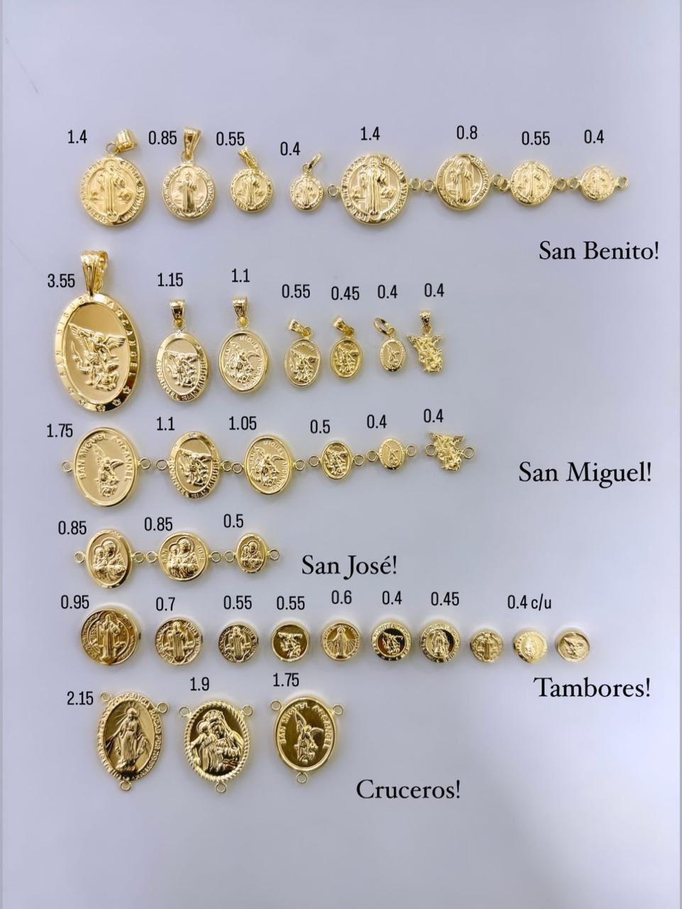 Medallas religiosas de oro