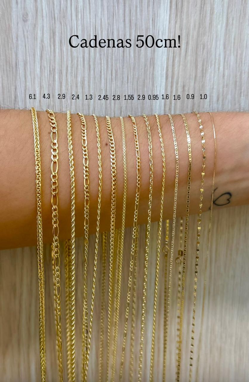 Cadenas doradas de 50 cm