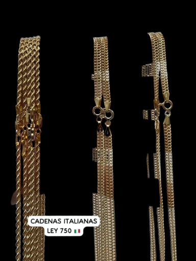 Cadenas italianas de oro 18K
