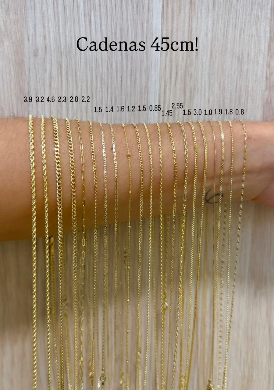 Cadenas doradas de 45cm