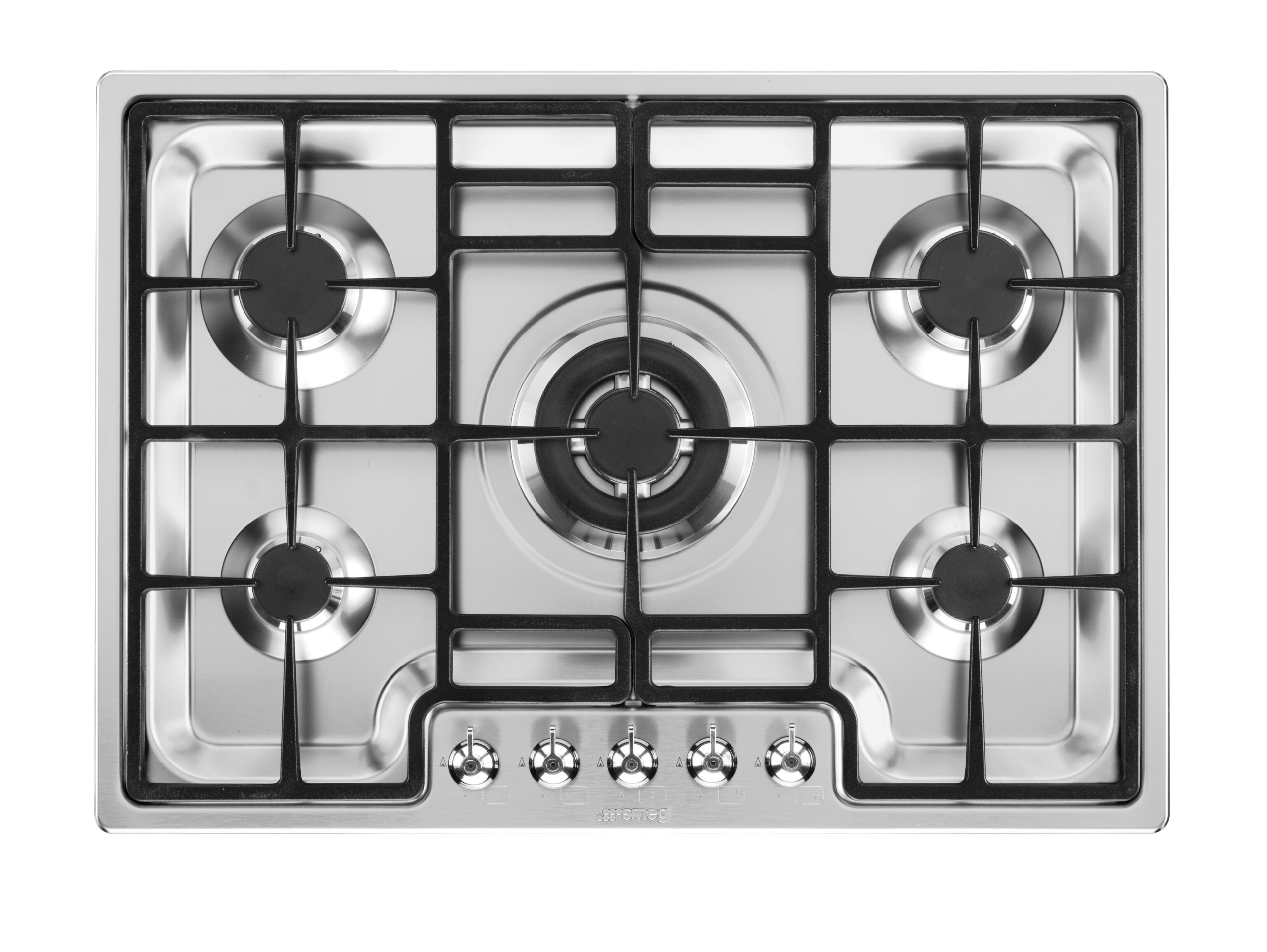 Smeg 70cm Classic Steel 5 Burner Gas Hob