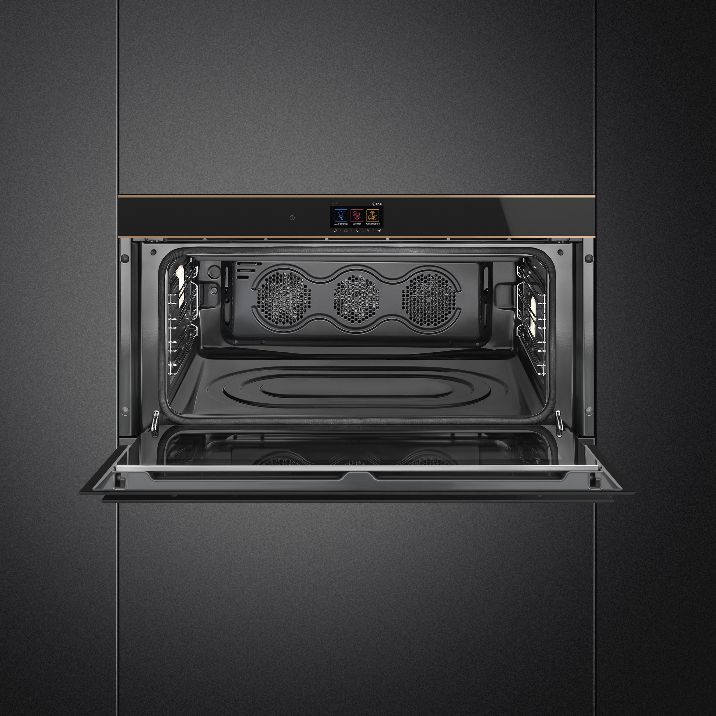 90x48 cm Dolce Stil Novo Pyrolytic Self-Cleaning Oven 