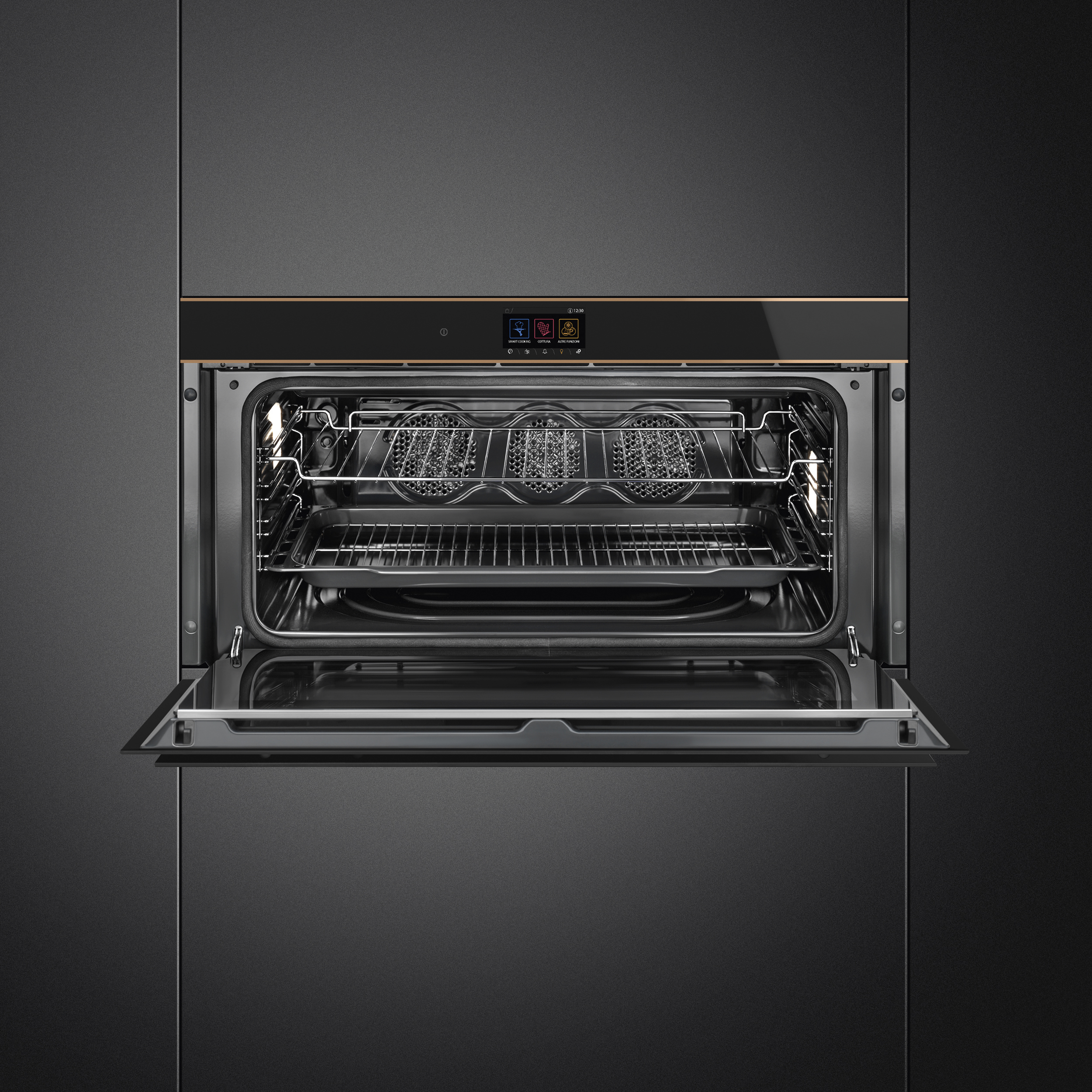 90x48 cm Dolce Stil Novo Pyrolytic Self-Cleaning Oven 
