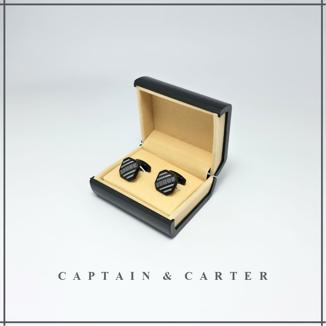 Geometric Hexagon Cufflinks