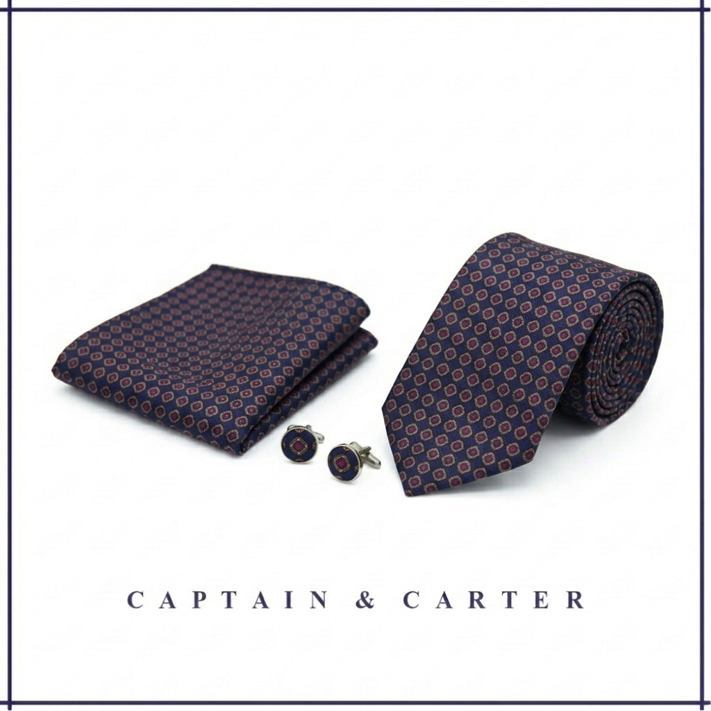 The Fiorenzo Medallion Necktie Set | Captain Carter