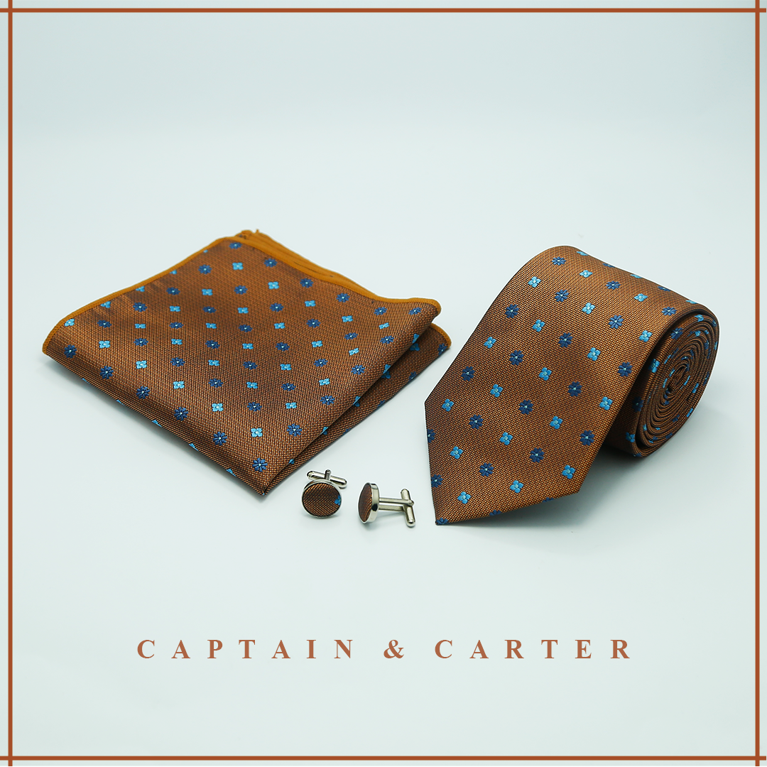 The Heston Copper Necktie Set