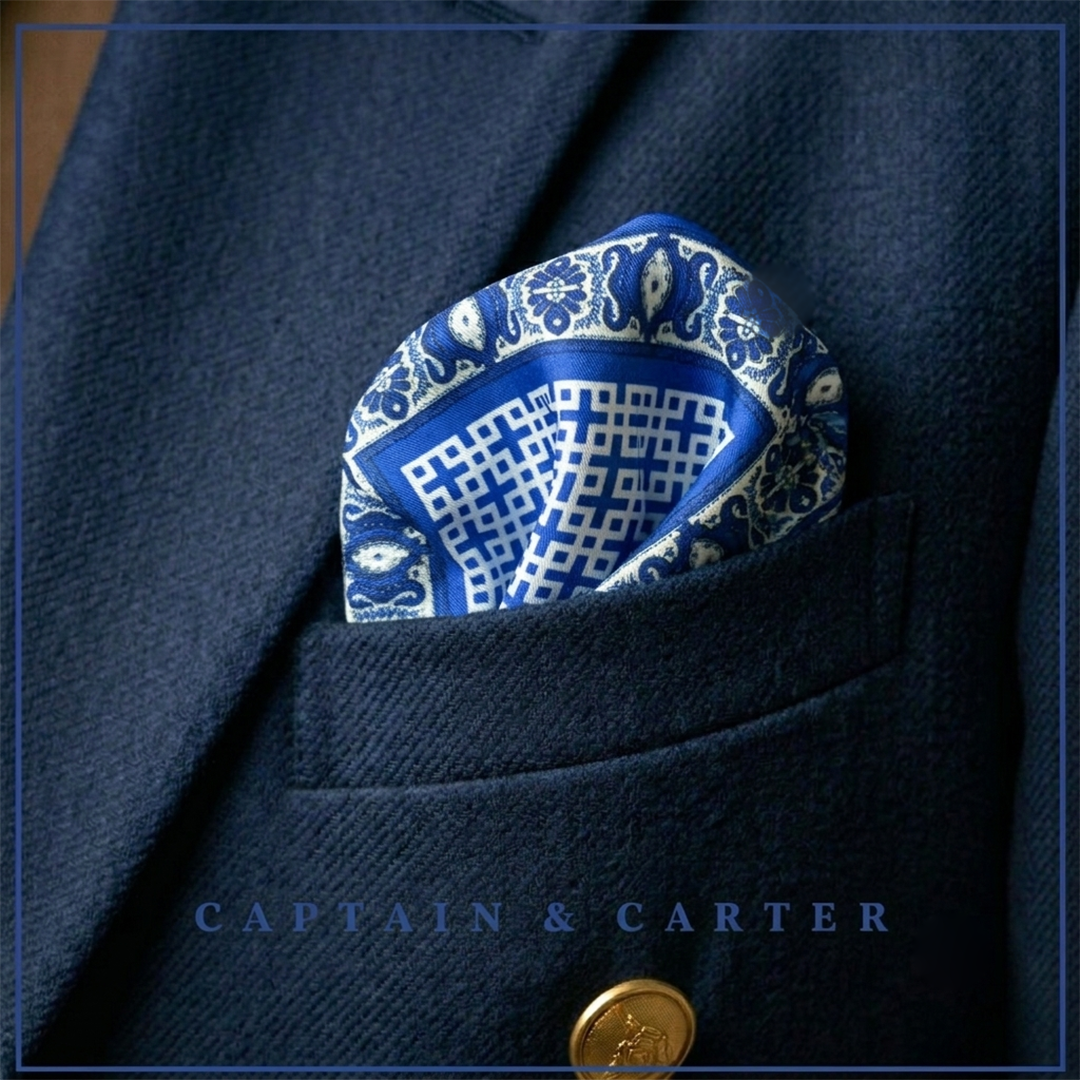 The Labyrinth Silk Pocket Square
