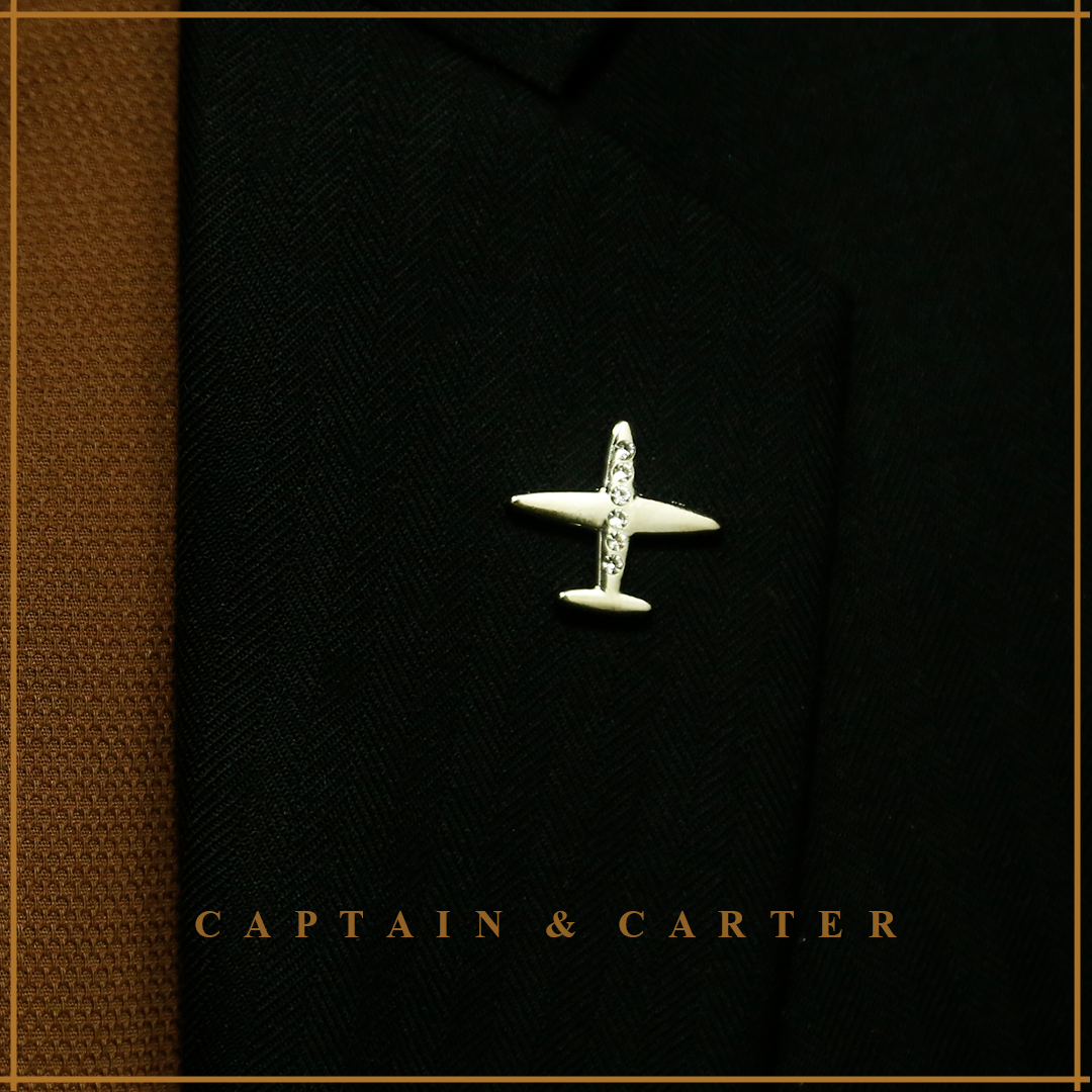 Glided Arrow Silver Lapel Pin