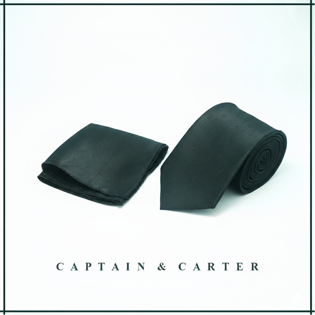 The Obsidian Hex: Stealth Geometric Tie Set