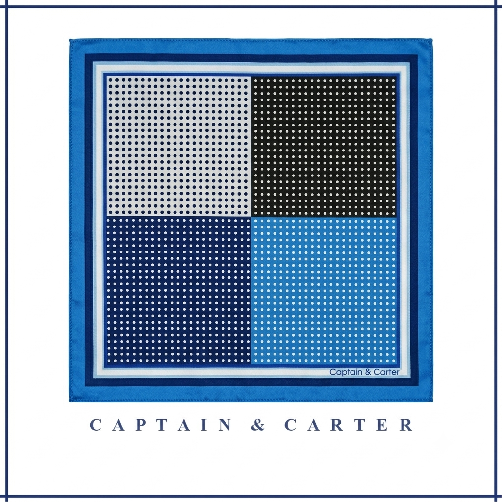 The Quadrant Polka Silk Pocket Square