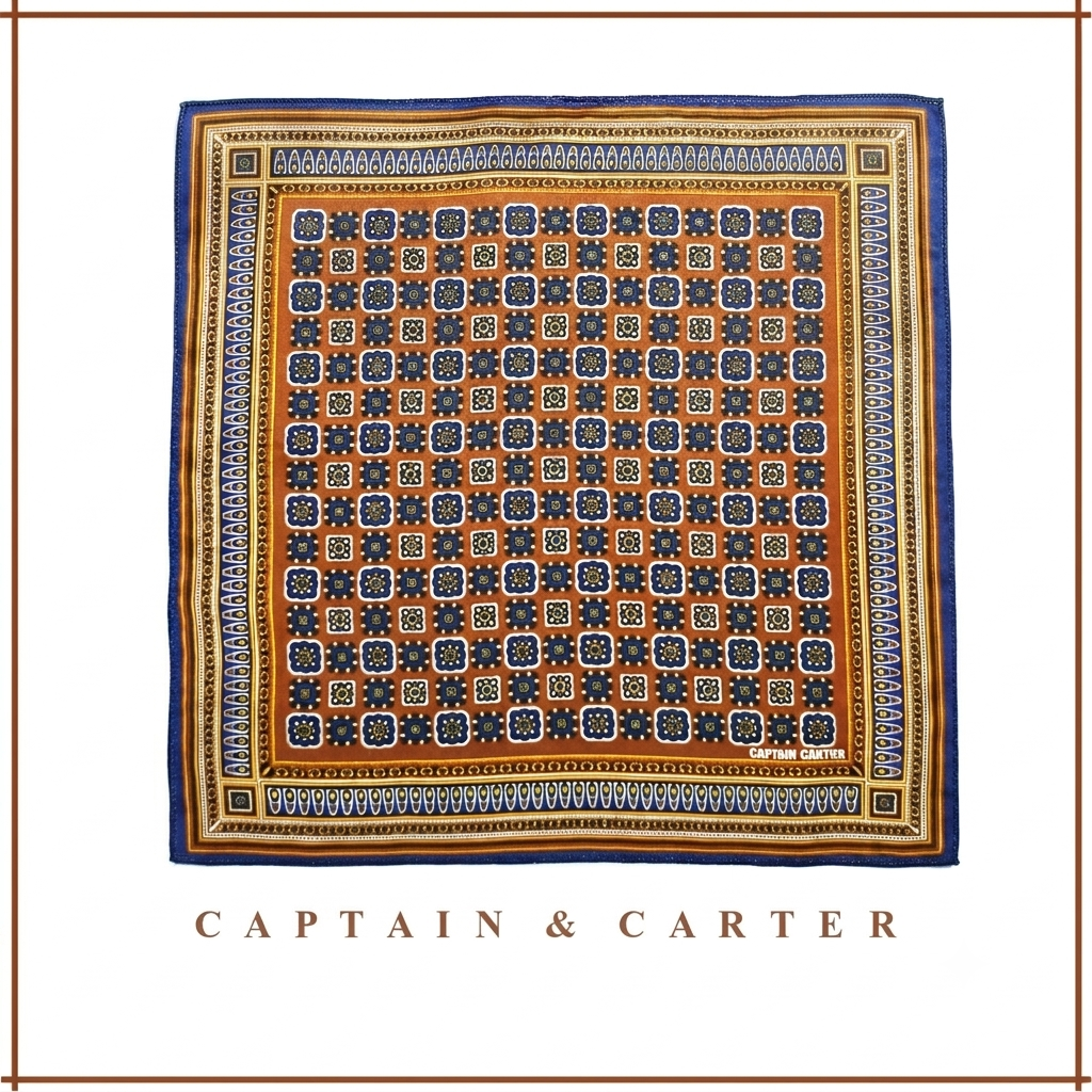 The Terracotta Silk Pocket Square