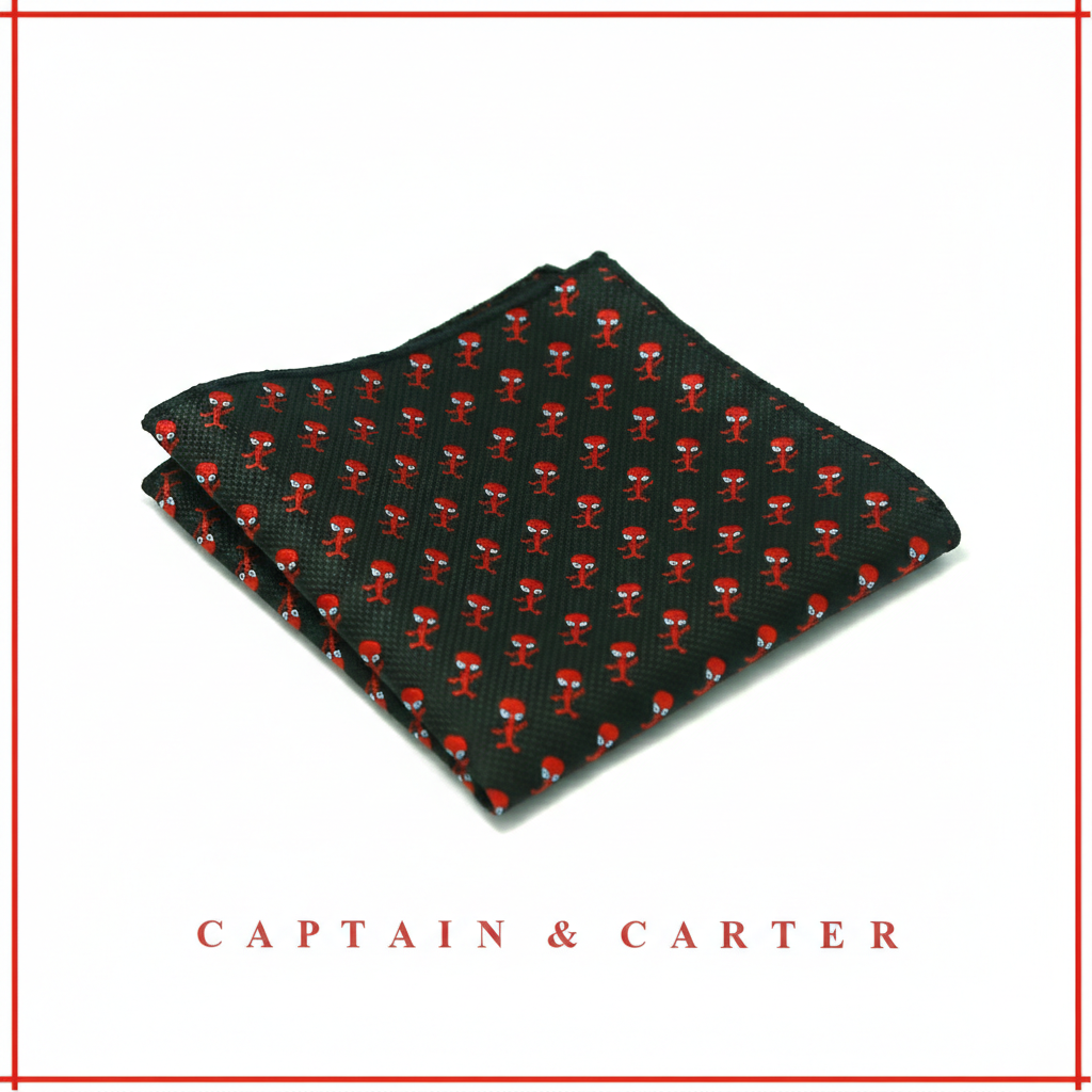 Roswell Red Pocket Square