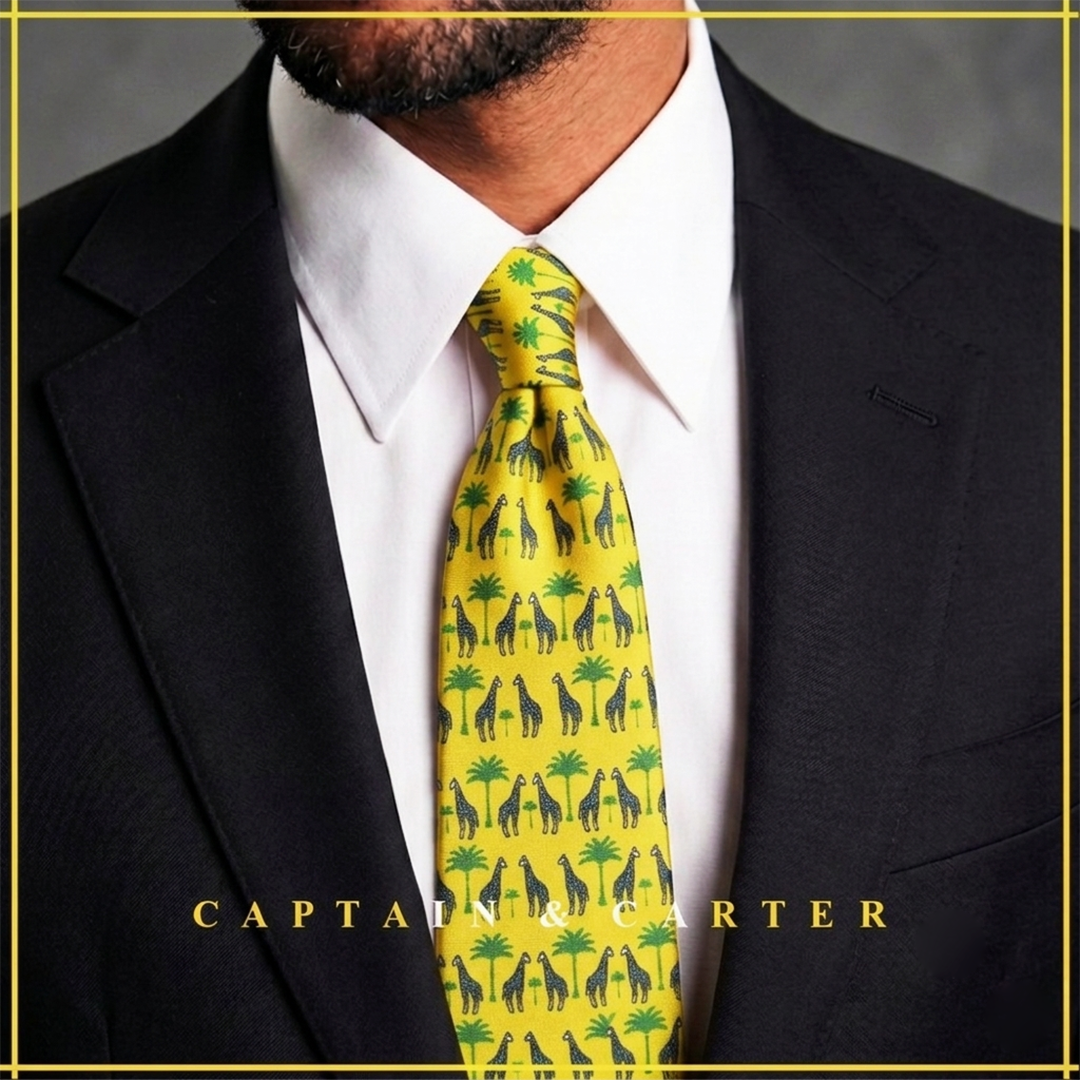 The Savannah Oasis | Premium Printed Silk Tie