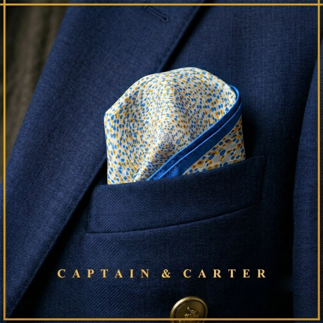 The Celestial Vortex Silk Pocket Square