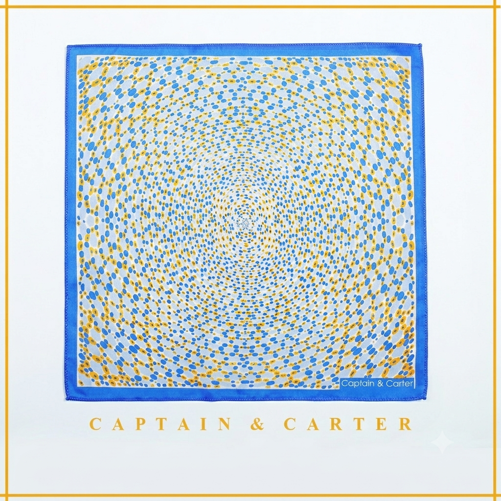 The Celestial Vortex Silk Pocket Square
