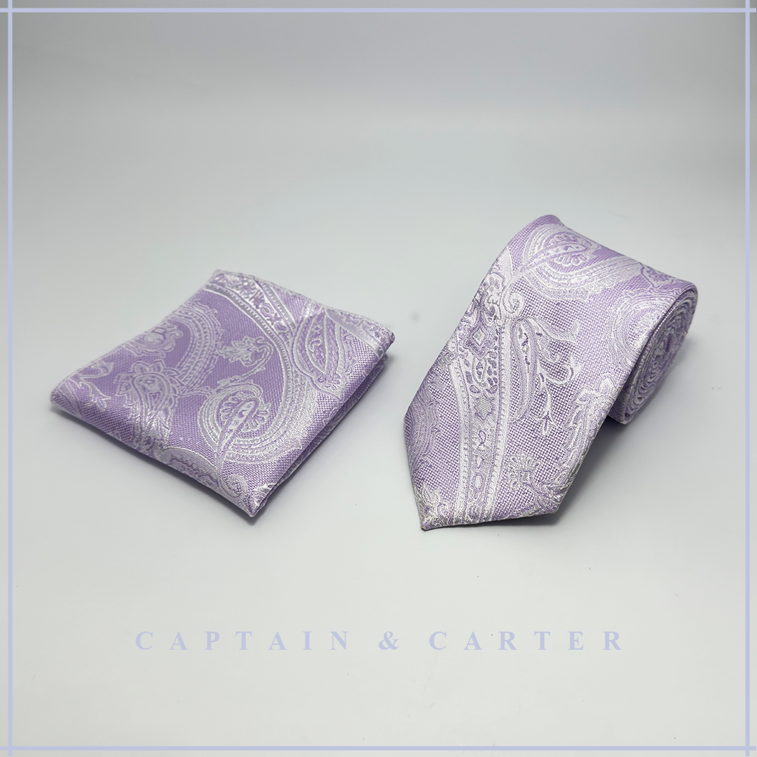 Lavender Bloom Necktie Set